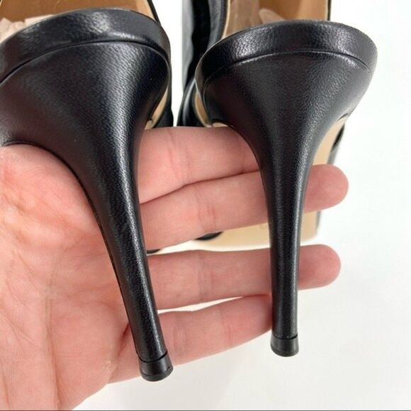 Gianvito Rossi Peep Toe Cut Out Heel Leather Ankle Booties Black 39.5 US 9.5 NEW - Picture 13 of 16